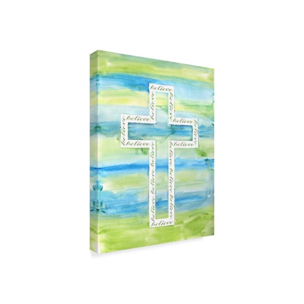 Jean Plout 'Watercolor Cross 1' Canvas Art,18x24